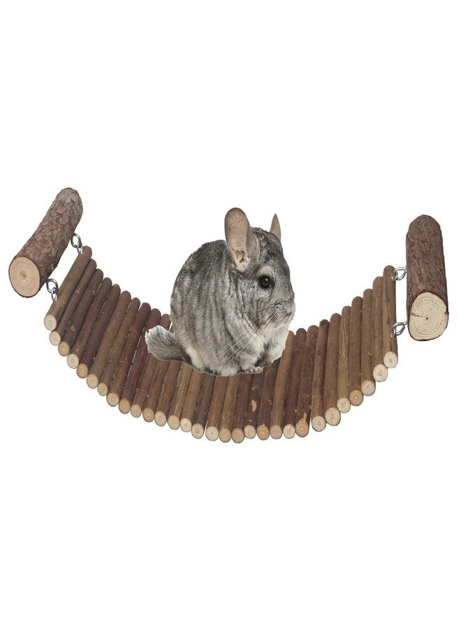 Shuoxpy Chinchilla Wooden Suspension Bridge Platform Toy, Small Animal Climbing Toys for Chinchilla Hamsters Sugar Glider Squirrel Gerbils Rat and Other Small Animals - Image 3